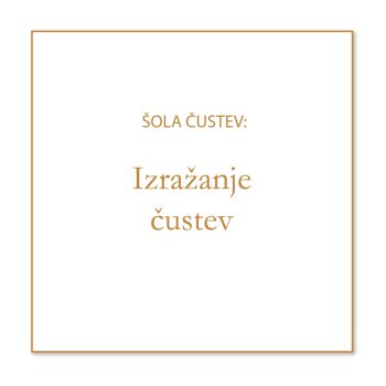 šola čustev Izražanje čustev